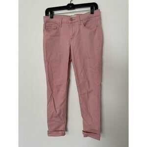 Jessica Simpson Jeans Women's Size 6/28 Pink Rolled Crop Skinny Low Rise Stretch